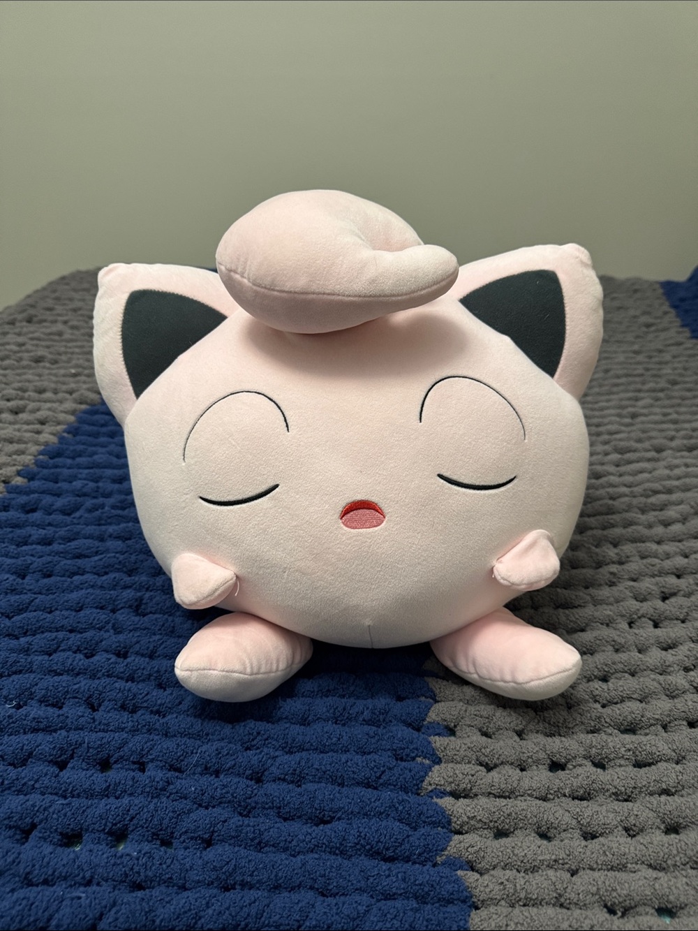 Pokemon Jigglypuff Plush Toy - Light Pink with Black Ear Accents